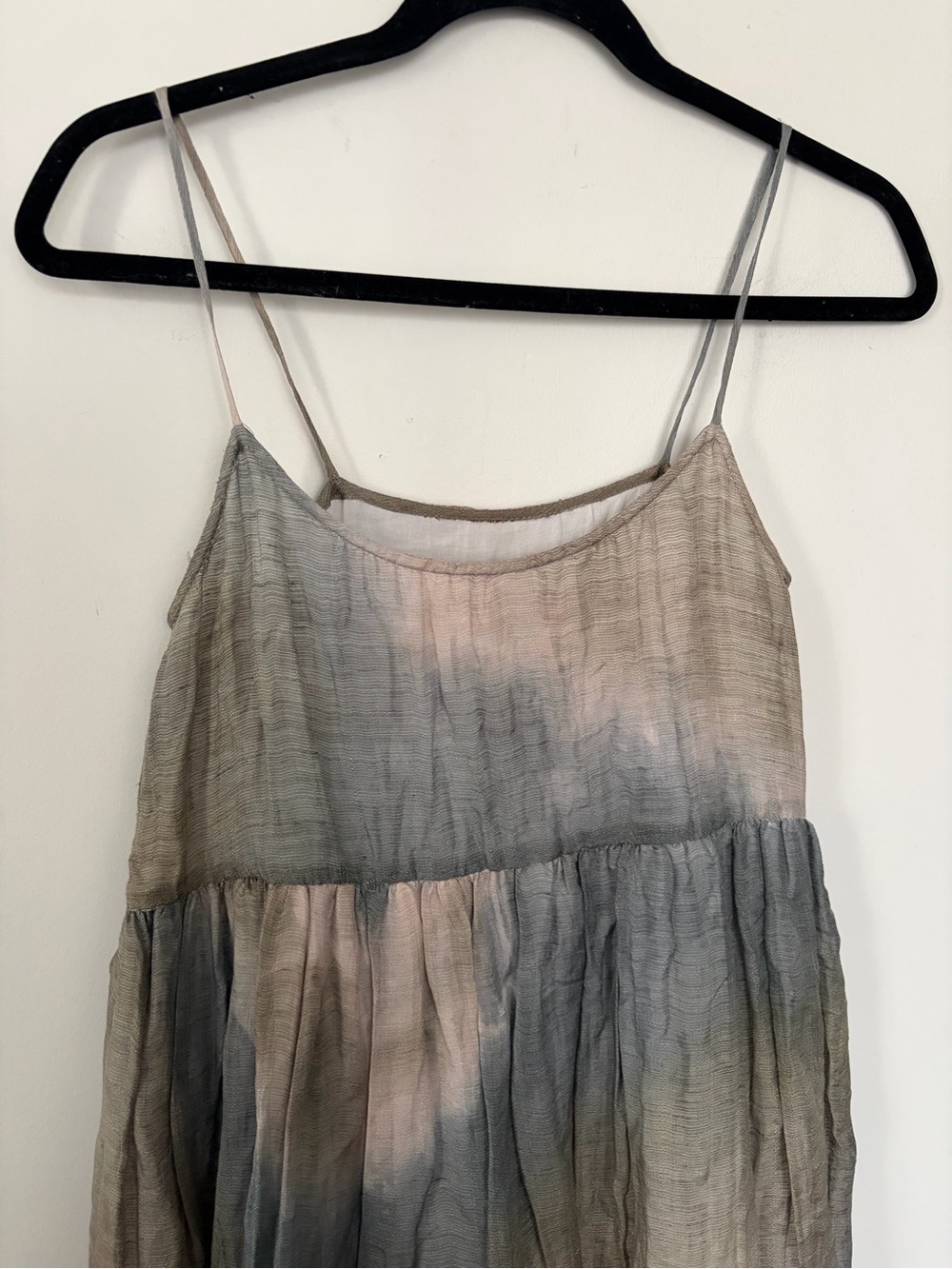 Horses Atelier Silk-Linen Earthy bohemian ombre slip dress - Size 1/ S - Picture 3 of 13